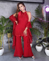 Red Halter Top With Pants