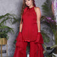 Red Halter Top With Pants