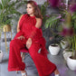Red Halter Top With Pants