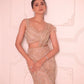 Ivory drape saree