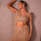 Beige gold fishcut outfit