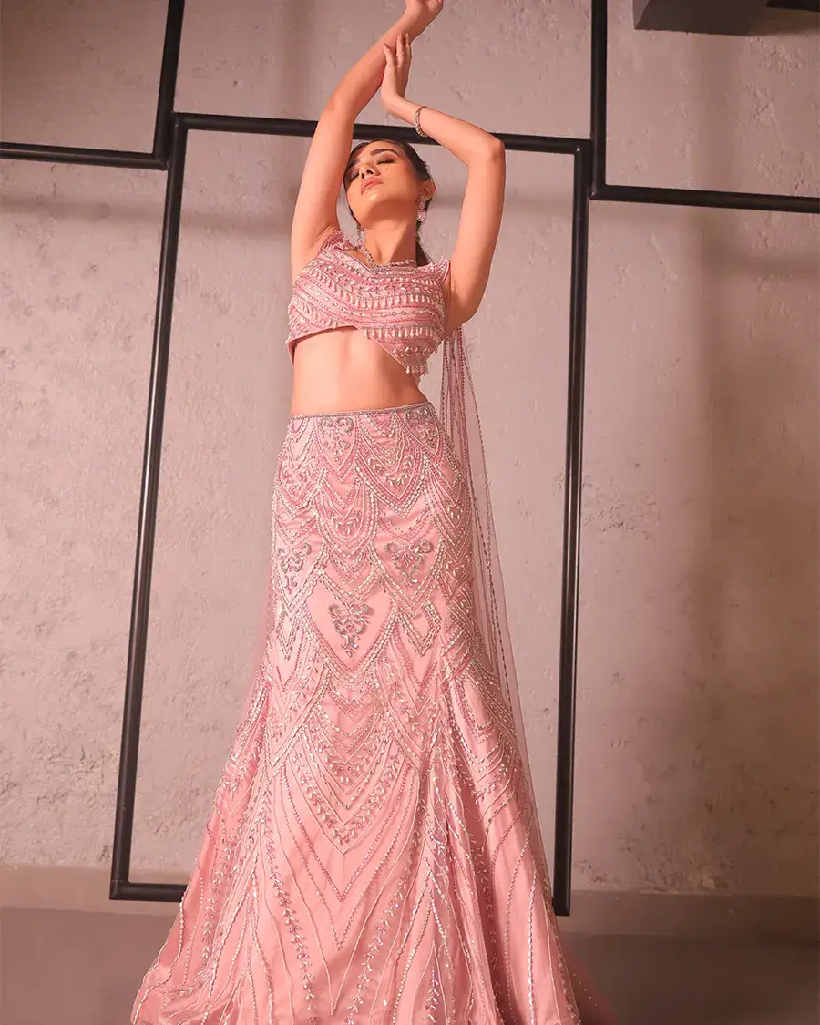 Dusty pink lehenga