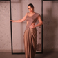 Greige drape saree