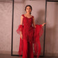 Red cutwork outfit