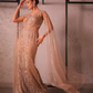 Bronze gold gown