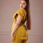Olive Yellow Ruffled Coordset