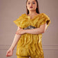 Olive Yellow Ruffled Coordset