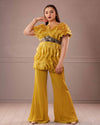 Olive Yellow Ruffled Coordset