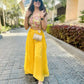 Yellow floral top and pants