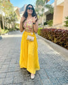 Yellow floral top and pants