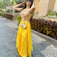 Yellow floral top and pants