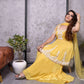 Yellow Dori Work Sharara Set